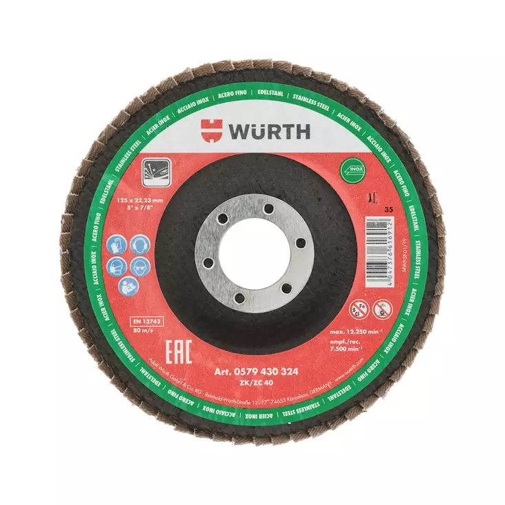 Lamellipyörö 125mm p40 - Skivor för vinkelslipmaskin - 4047376616912 - 1