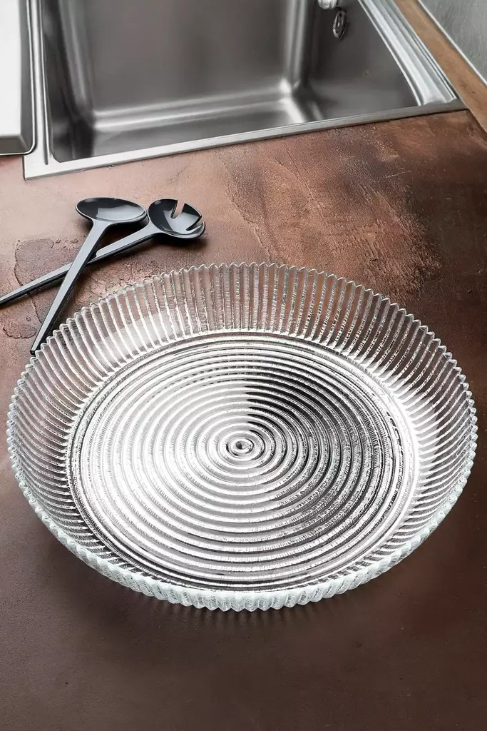 Skål Hermia Transparent Glas 30x30 cm - Serveringsfat - 8684283874002 - 1