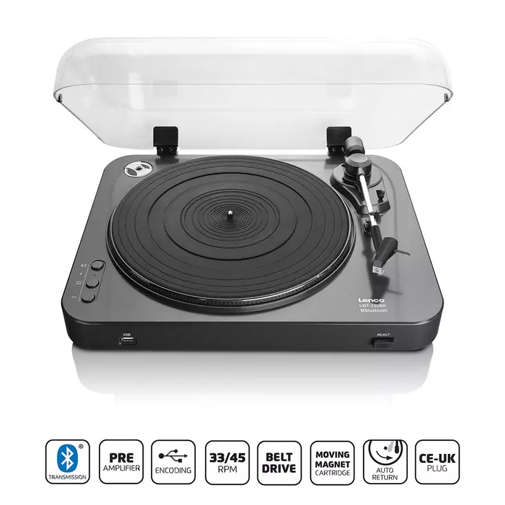 Skivspelare med direktkodning och Bluetooth® Black - Skivspelare och nålar - 8711902039822 - 1
