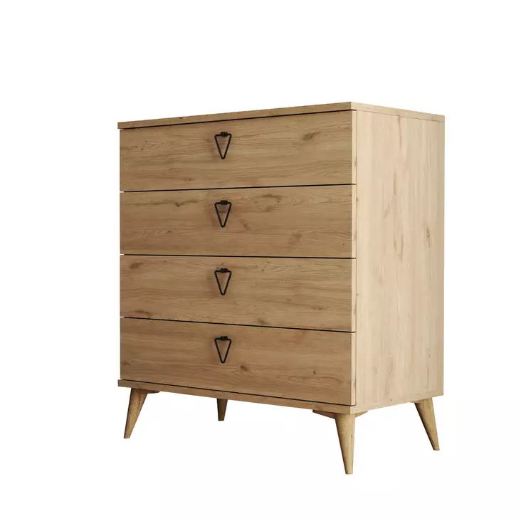 Byrå Hanah Home Versa Ce 3612 Ek Spånskiva 80x90,8x45 cm - Byråer och skåp - 8683342214742 - 1