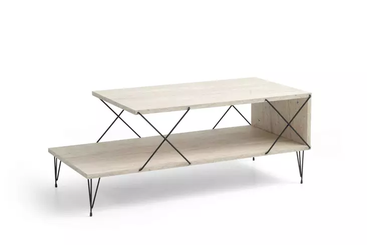 Soffbord Hanah Home Loire Svart Travertin Spånskiva 100x40x50 cm - Soffbord - 8684283111312 - 1