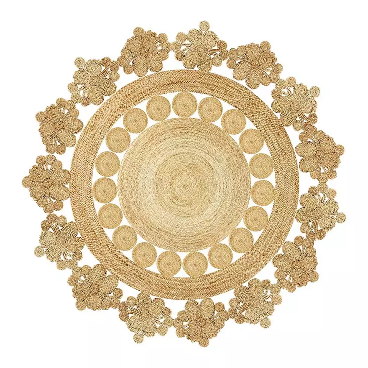 Matta (130 cm), flerfärgad, 130 x 130 cm, antibakteriell, halkfri - Stora och medelstora mattor - 8682870635012 - 1