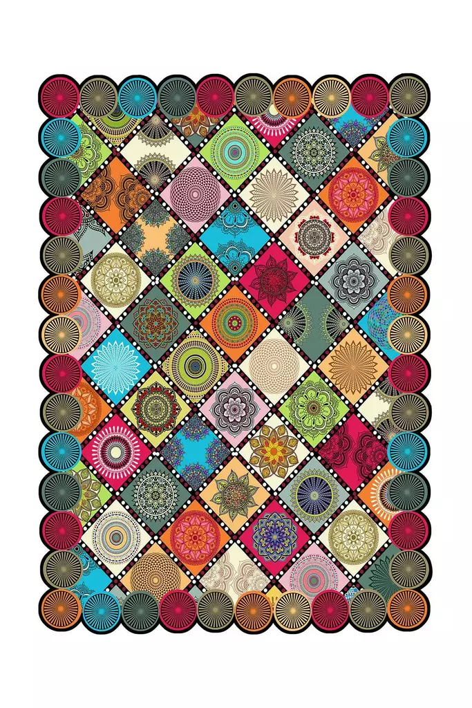 Matta Conceptum Hypnose Hmnt966 Flerfärgad Polyester 60x100 cm - Små mattor och gångmattor - 8682870611962 - 1