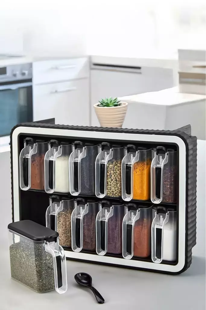 Kryddburk Set Hermia Flerfärgad Plast 13 Delar - Dagliga köksartiklar - 8684283773152 - 1