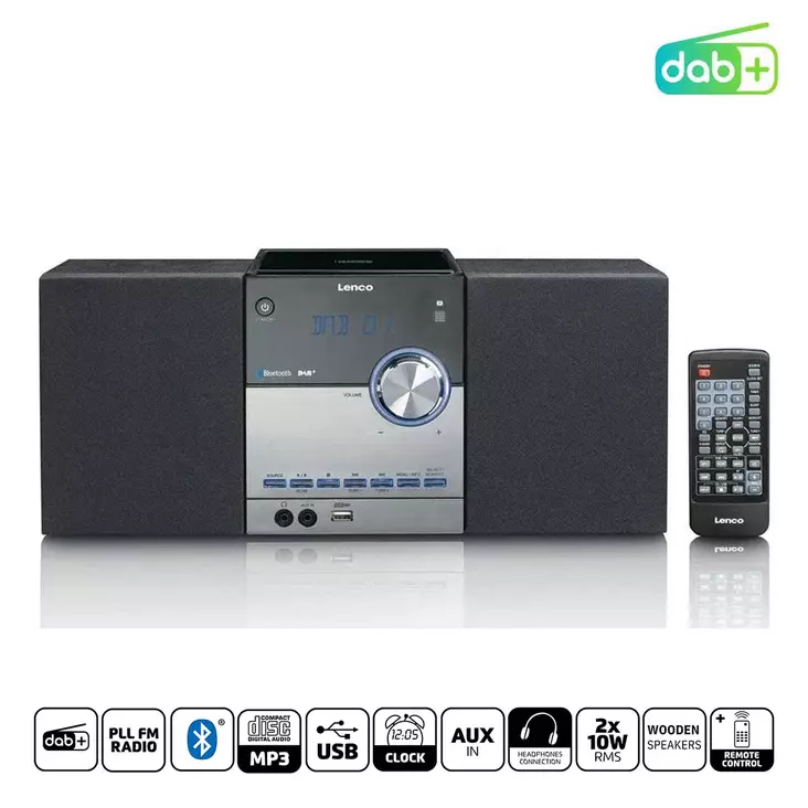Mikroapparat med DAB+/FM/CD/Bluetooth® & USB-spelare - Svart - Radioapparater - 8711902039532 - 1