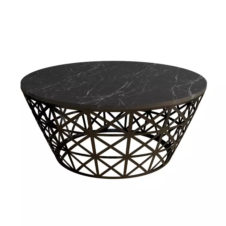 Soffbord Hanah Home Stil Svart Spånskiva 90x38x90 cm - Soffbord - 8681875827842 - 1