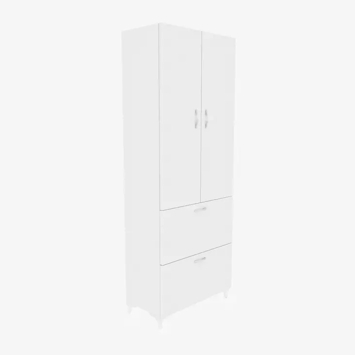 Förvaringsskåp Hanah Home Yasam Vit Spånskiva 60x163,6x31,5 cm - Skåp och byråer - 8681181980682 - 1