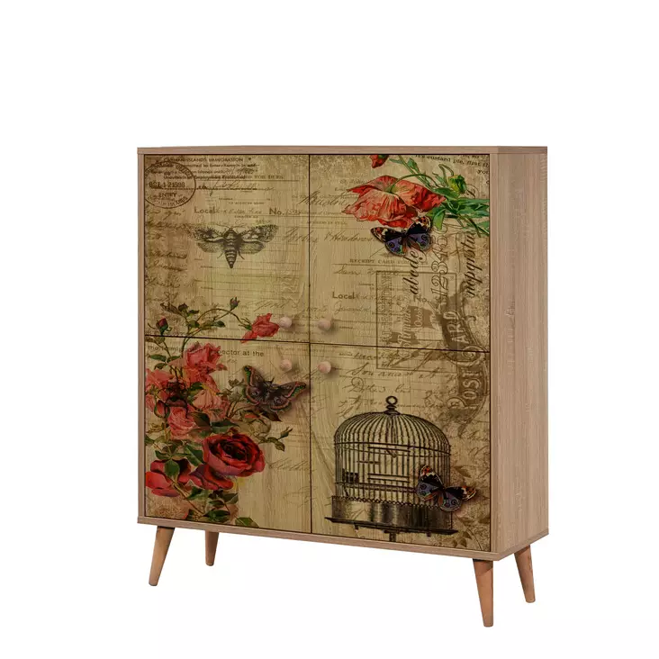 Förvaringsskåp Hanah Home Multilux Sonoma Ek Spånskiva 95x111x36 cm - Skåp och byråer - 8681875340952 - 1