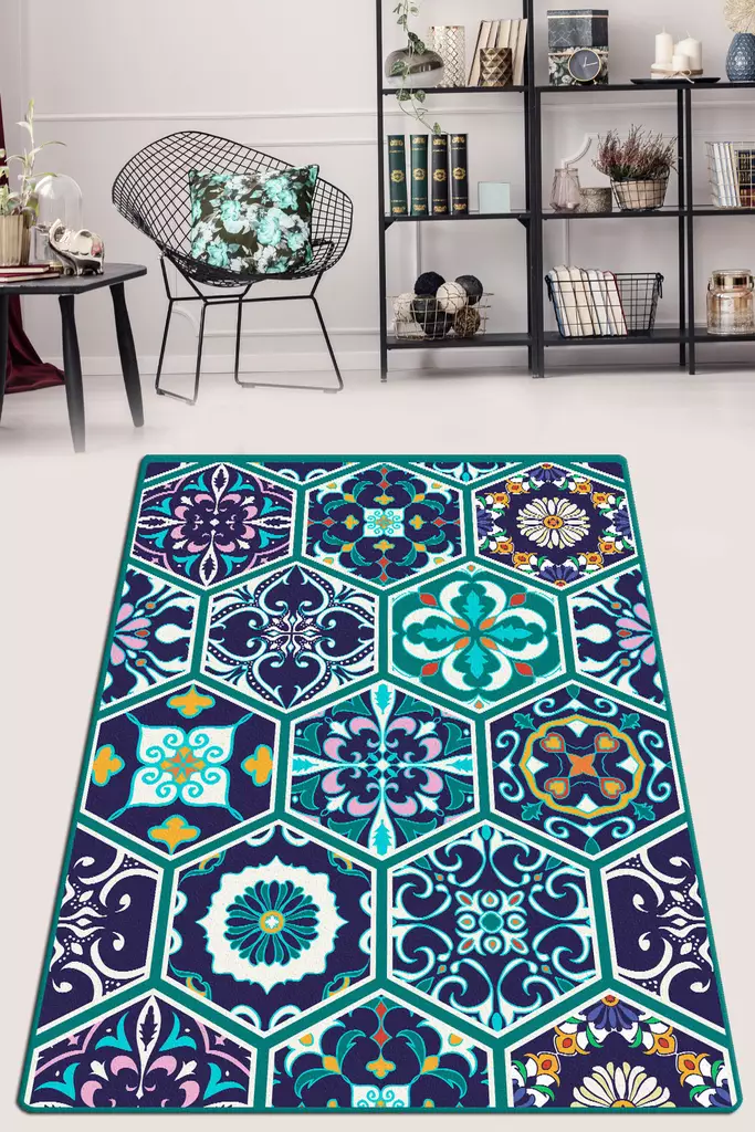Matta Conceptum Mosaic Djt Flerfärgad Polyester 80x140 cm - Små mattor och gångmattor - 8682870878822 - 1