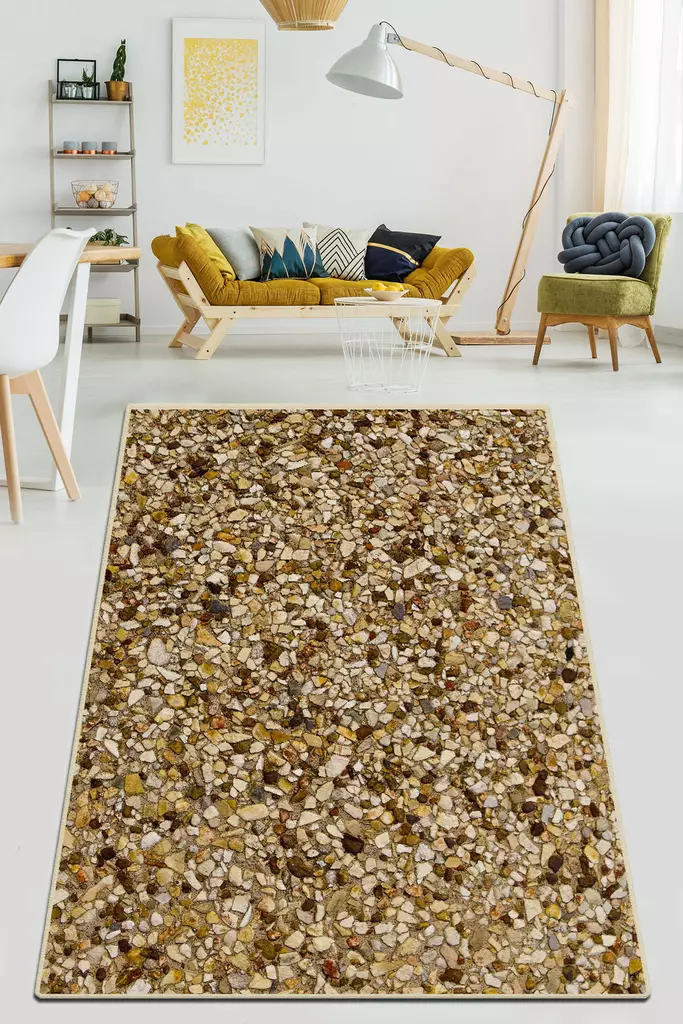 Matta Conceptum Gravier Djt Flerfärgad Polyester 80x120 cm - Små mattor och gångmattor - 8682870885202 - 1