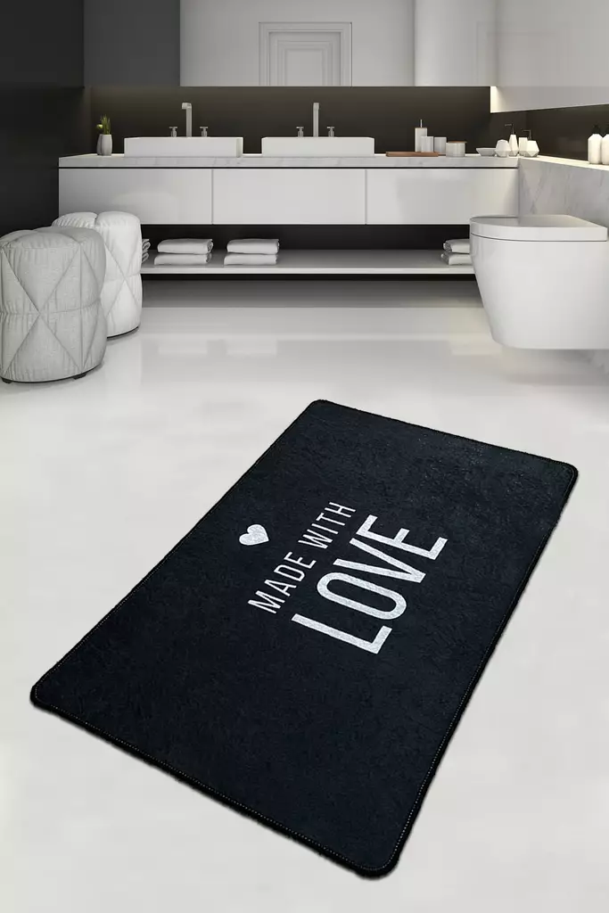 Badrumsmatta Mijölnir Flerfärgad 100% Polyester Antibakteriell Halkfri 70x120 cm - Badrumsmattor och våtrumsmattor - 8683342395892 - 1