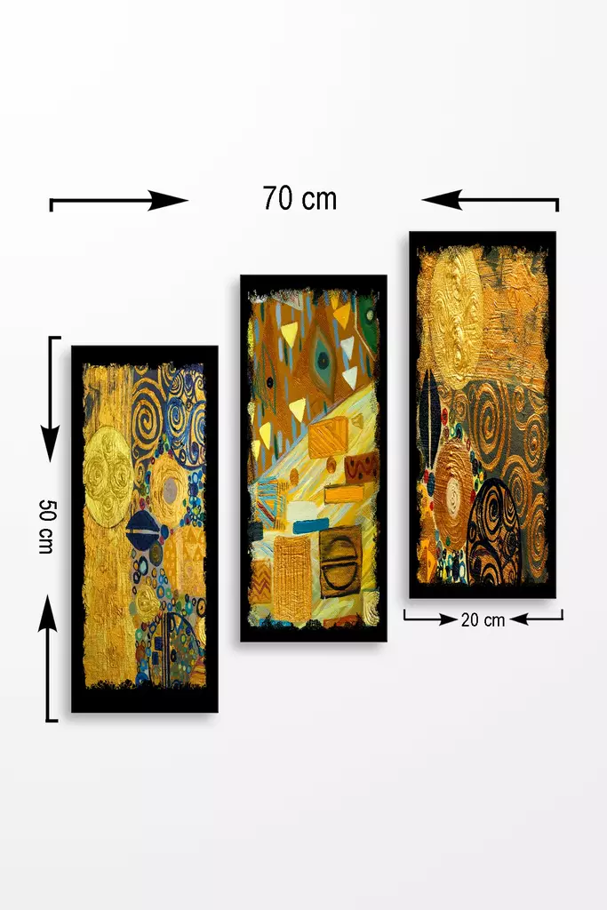 MDF-tavla Wallity Flerfärgad MDF 70x50 cm 3 Delar - Tavlor och ramar - 8681875650112 - 1
