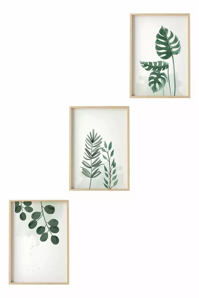 Inramad MDF-tavla Wallity Flerfärgad MDF 30x40 cm 3 Delar - Tavlor och ramar - 8684282340102 - 1