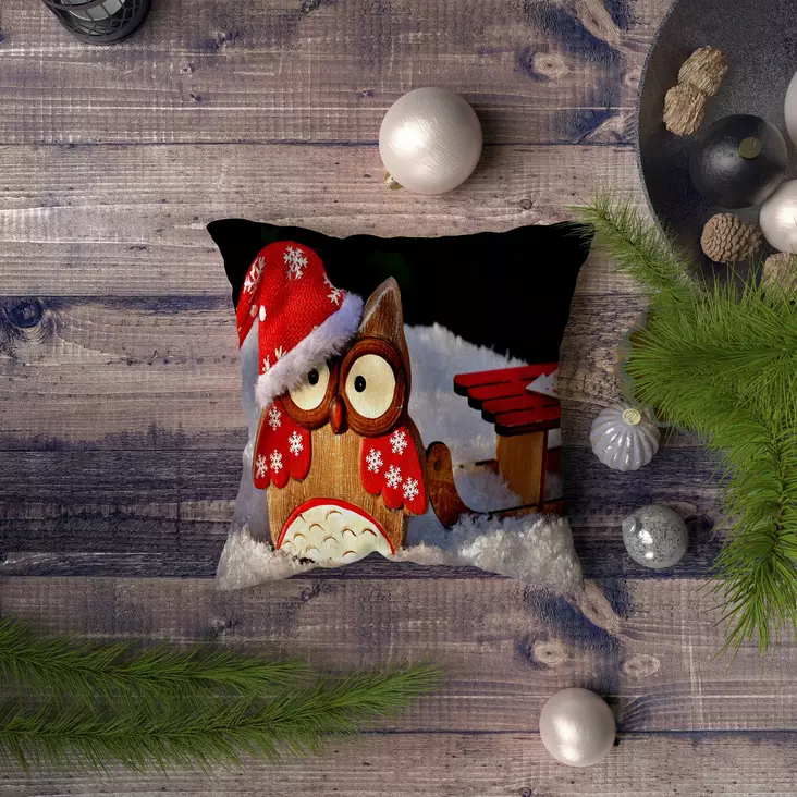 Prydnadskudde Aberto Design NYXMAS049 Flerfärgad Bomull Polyester 43x43 cm - Prydnadskuddar - 8683743249022 - 1