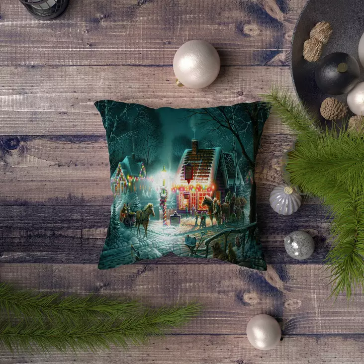 Kuddfodral Aberto Design NYXMAS064 Flerfärgad Polybomull 43x43 cm - Prydnadskuddar - 8683743249312 - 1