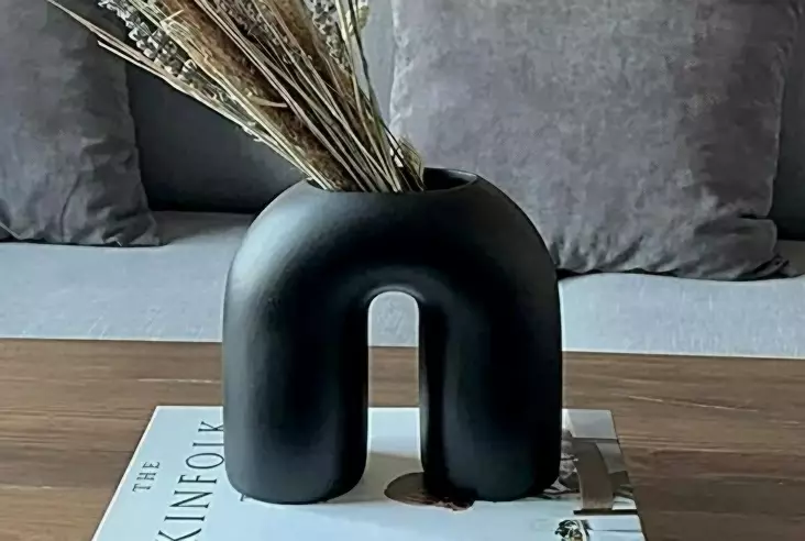 Vas Aberto Design CY0068 Svart Keramik 16x5x20 cm - Hängande blomkrukor och vaser - 8684282978602 - 1