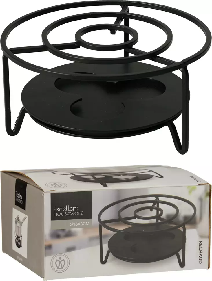 Värmestativ för gryta, svart metall - Serveringsfat - 8721037779562 - 1