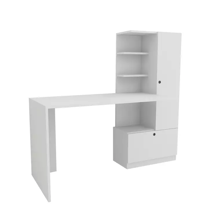 Skrivbord Hanah Home Merinos Vit Spånskiva 149,5x120x61,8 cm - Skrivbord - 8681181995112 - 1