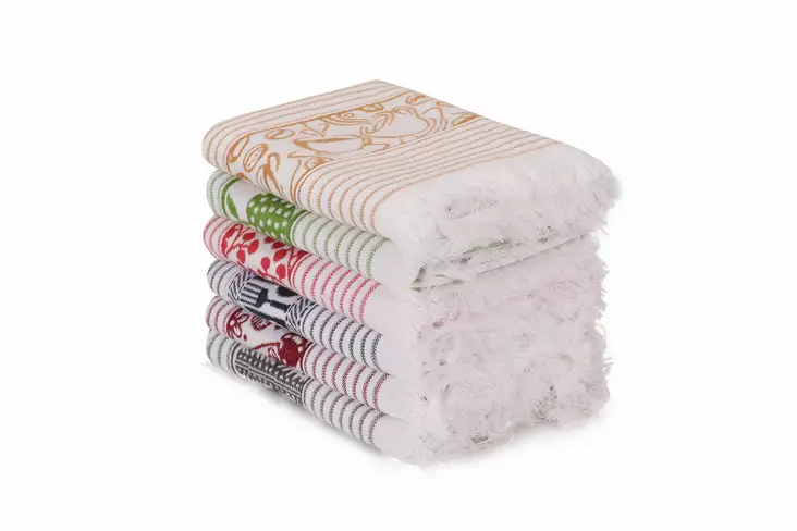 Tvätthandduk Set L'essentiel Vit Mörkblå Grå Rosa Lila Grön Gul 100% Bomull 40x60 cm - Handdukar - 8681875548112 - 1