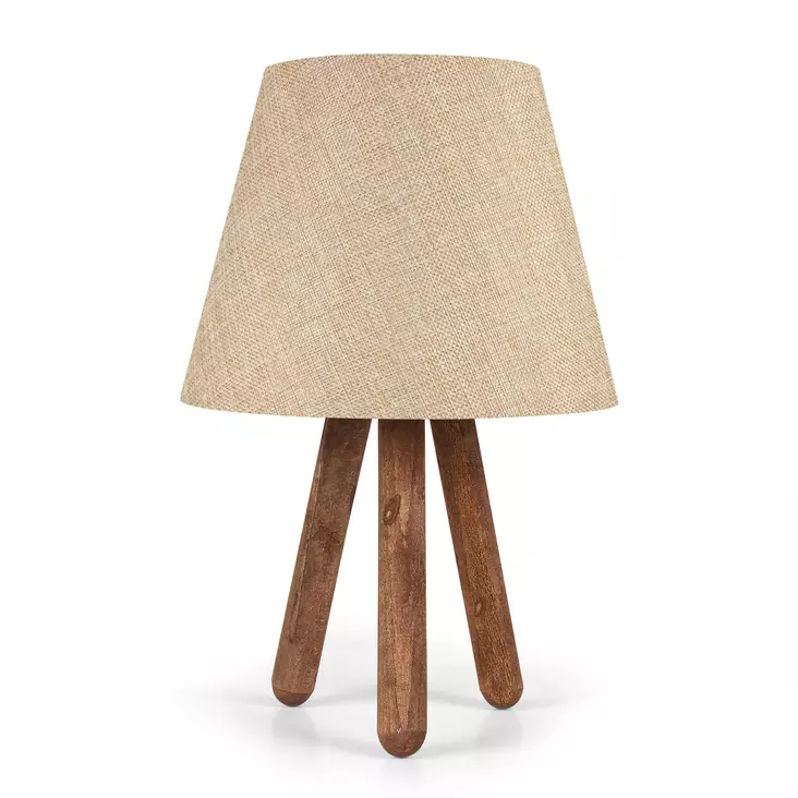 Bordslampa Opviq AYD641 Cream Brun PVC Trä 22 x 33 cm - Golv- och bordslampor - 8681181869802 - 1