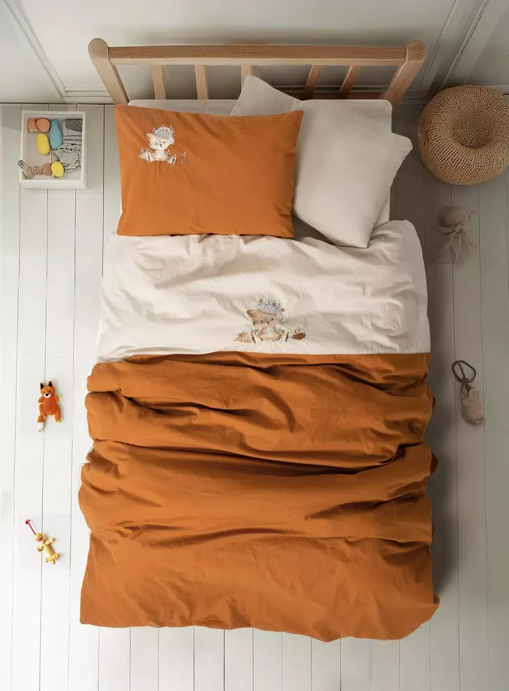 Ranforce-babyfiltset, beige, 100 x 150 cm, mjuk, maskintvättbar - Kuddar och täcken - 8684283402472 - 1