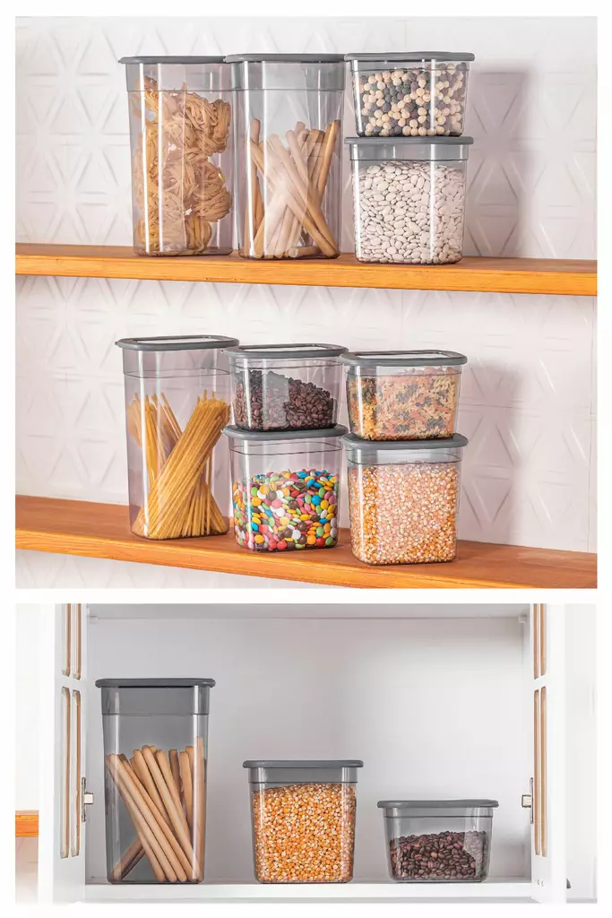 Förvaringslåda Set Hermia Antracit Plast 18 Delar - Plastlådor och förvaringslådor - 8683342850902 - 1