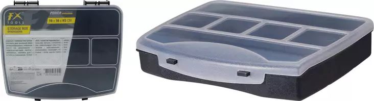 Förvaringslåda i plast med 8 fack 19 x 16 x 3 cm - Verktygslådor och -väskor - 8721037747912 - 1
