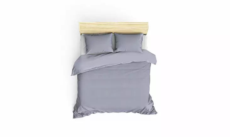 Påslakanset Dubbel L'essentiel Elegant Grå Bomull Satin 200x220 cm 240x260 cm 50x70 cm - Lakan och örngott - 8681875206142 - 1