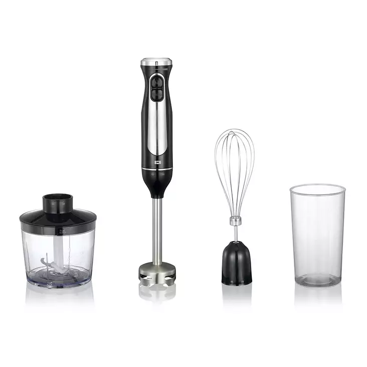 Stavmixer med hackare visp kopp 600W Svart / Rostfritt stål - Blenders och vispar - 8711902080022 - 1