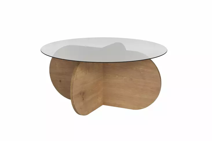 Soffbord Hanah Home Aeris Safir Ek Härdat Glas Spånskiva 75x35x75 cm - Soffbord - 8684283687602 - 1