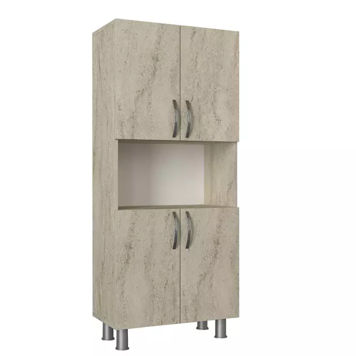 Badrumsskåp Hanah Home William Travertin Spånskiva 59,5x140,3x29,5 cm - Badrumsmöbler - 8684283018192 - 1