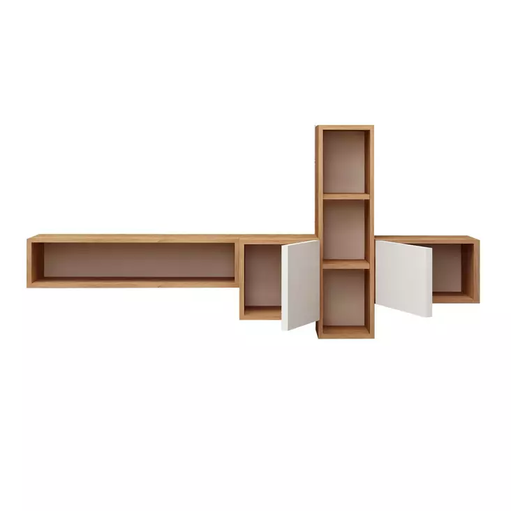 TV-bänk Hanah Home Kumkuat Ek Spånskiva 160x70x35 cm - TV-bänkar - 8681875078312 - 1