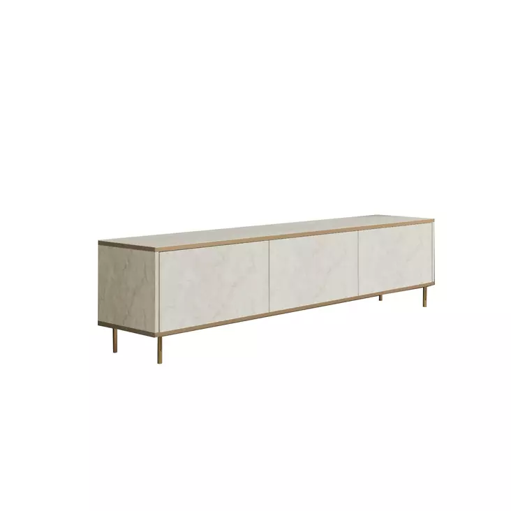 TV-bänk Hanah Home Imaj Travertin Guld Spånskiva 180x45,2x35 cm - TV-bänkar - 8684283460182 - 1