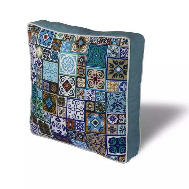 Prydnadskudde Aberto Design YM1298 Flerfärgad Bomull Polyester 42x42 cm - Kuddar och täcken - 8681181717172 - 1