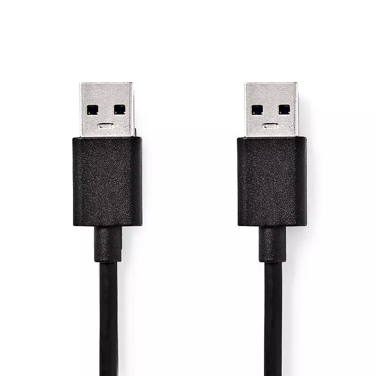 USB-kabel | USB 3.2 Gen 1 | USB-A Hane | USB-A Hane | 5 Gbps | Nickelplaterad | 1.00 m | Rund | PVC | Svart | Label - Dator och nätverk - 5412810421862 - 1