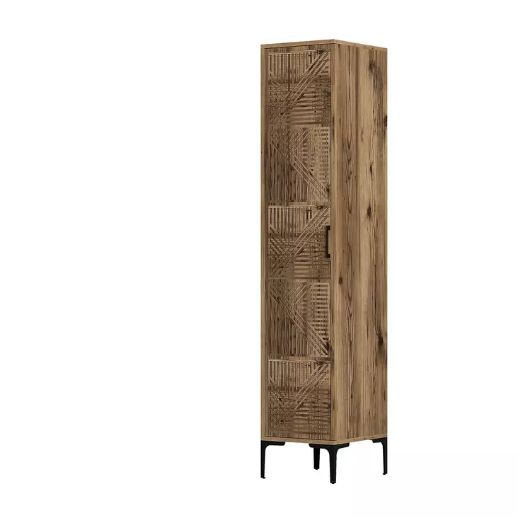 Garderob Hanah Home Kumsal P Valnöt Spånskiva 40x47,5x201,4 cm - Garderober - 8684282088752 - 1
