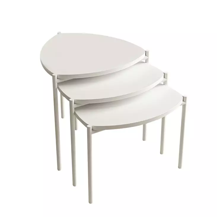 Nestingbord Hanah Home Lenny Vit Spånskiva 45x45x45 cm 45x40x45 cm 45x35x45 cm - Bord - 8683742465782 - 1
