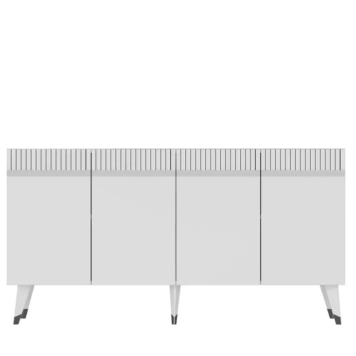 Konsolbord Hanah Home Defne Vit Silver Spånskiva 150x80x40 cm - Byråer och skåp - 8683742469292 - 1