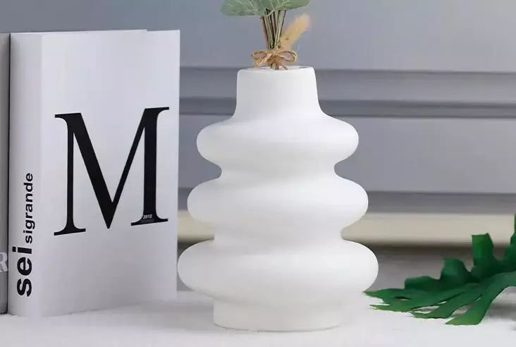 Vas Aberto Design CY0109 Vit Keramik 19x19x28 cm - Hängande blomkrukor och vaser - 8684282979012 - 1