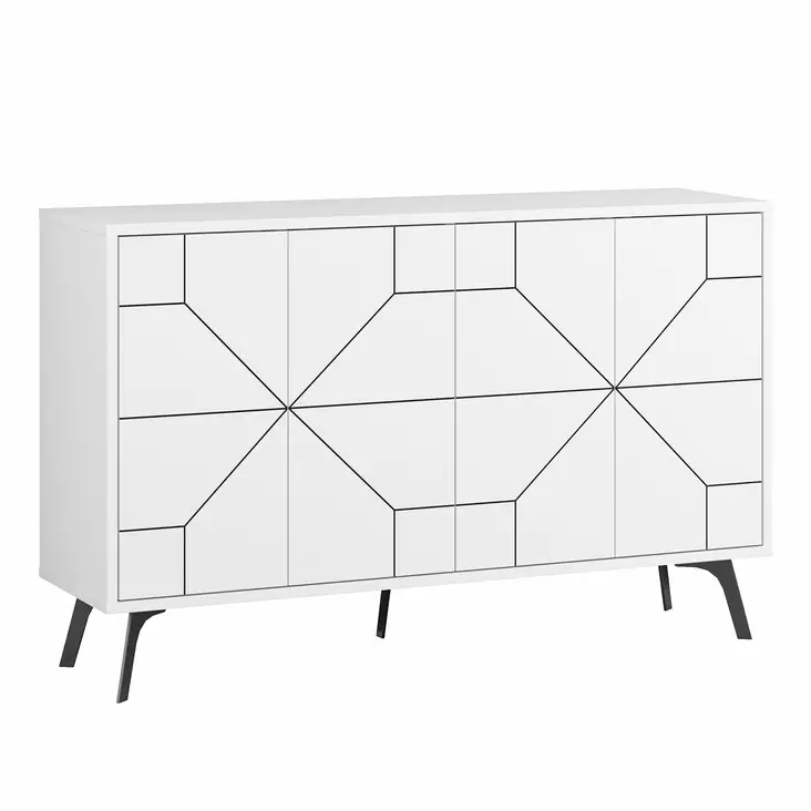 Konsolbord Hanah Home Dune Vit Spånskiva 123x62,4x35 cm - Byråer och skåp - 8683342851312 - 1