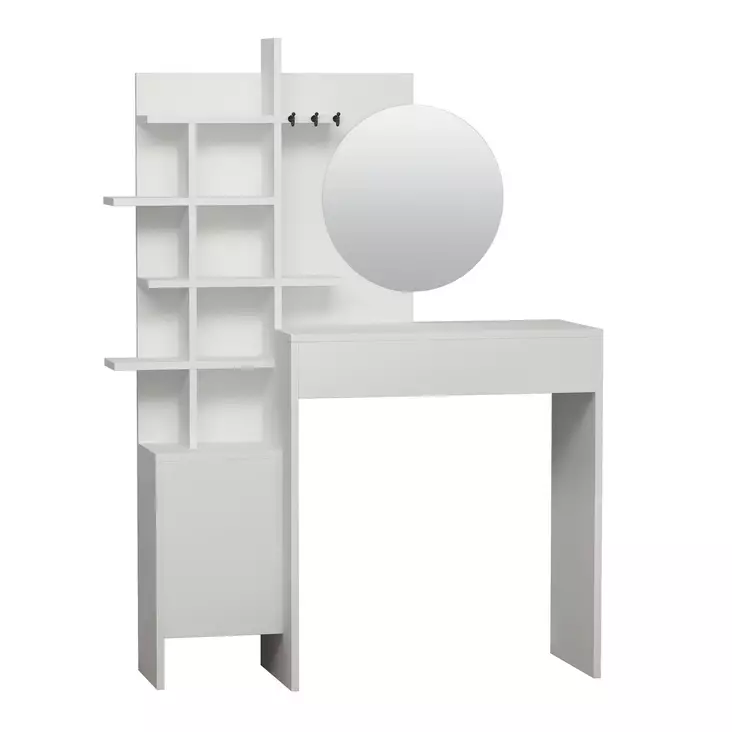 Sminkbord Hanah Home Mup Vit Spånskiva 105x151x35 cm - Toalettbord - 8681875276862 - 1