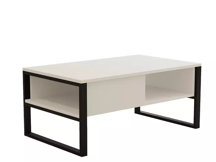 Soffbord Hanah Home Devon Vit Spånskiva 100x60x44 cm - Soffbord - 8683743246632 - 1