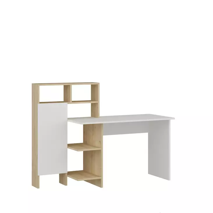 Skrivbord Hanah Home Bugra Vit Ek Spånskiva 70,5x73,8x60 cm - Skrivbord - 8681875705232 - 1
