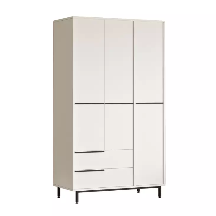 Garderob Hanah Home On15W Vit Spånskiva 112,2x195,6x55 cm - Garderober - 8684282369622 - 1