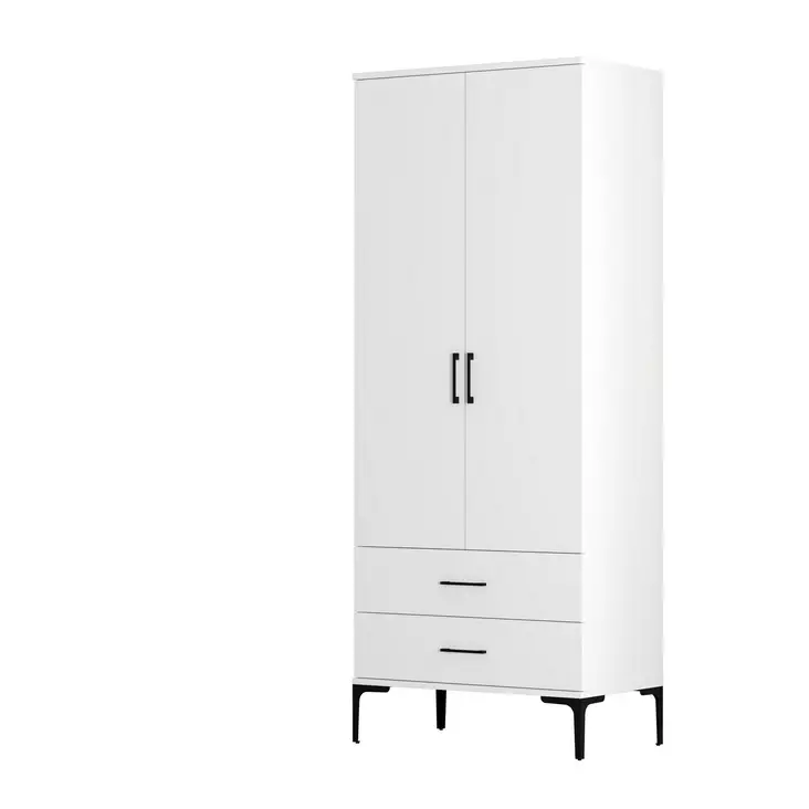 Garderob Hanah Home Kumsal T Vit Spånskiva 80x47,5x201,4 cm - Garderober - 8684282088912 - 1