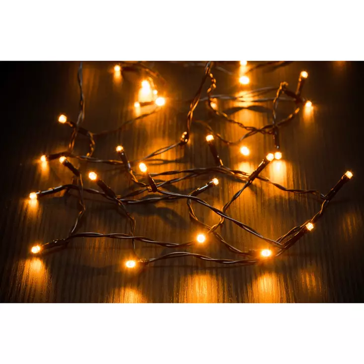 Valoketju 40 LED meripihka musta johto - Ljusslingor - 6410416388182 - 1