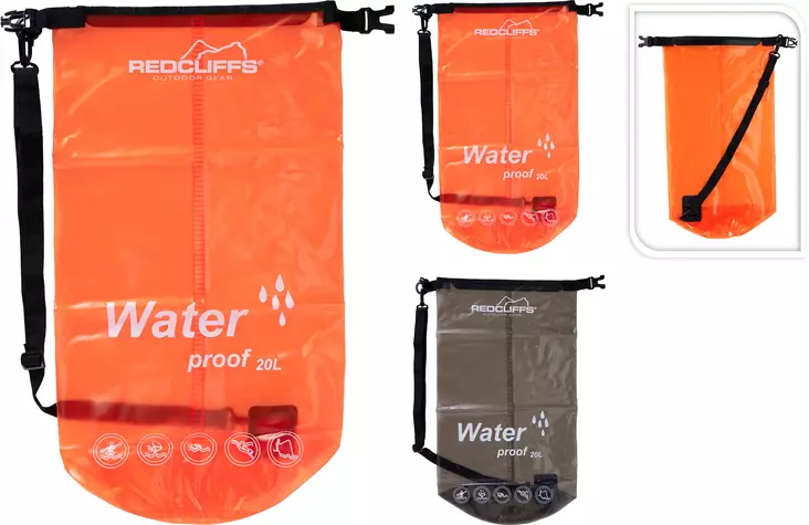 Transparent dry bag 20 liter med axelrem - Ryggsäckar - 8721037807562 - 1