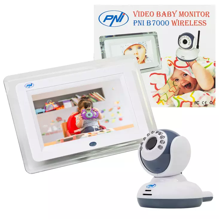 Video Baby Monitor PNI B7000 7 tums trådlös skärm - Babylarm - 5949066513152 - 1