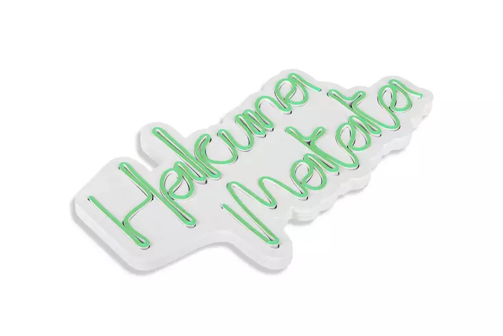 Dekorativ Led Väggbelysning Wallity Hakuna Matata Grön Plast 47x29 cm - Ljussmycken och ljusfigurer - 8682870655362 - 1