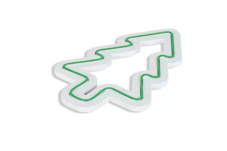 LED Väggdekor Wallity Christmas Pine Grön Plast 21x30 cm - Ljussmycken och ljusfigurer - 8683342217392 - 1